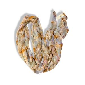 Brand New Collection 18 100% Polyester Ruffle Layer Scarf, Blue, Tan, Orange